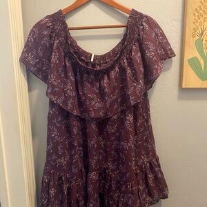 Free People Sheer Off the Shoulder Dress